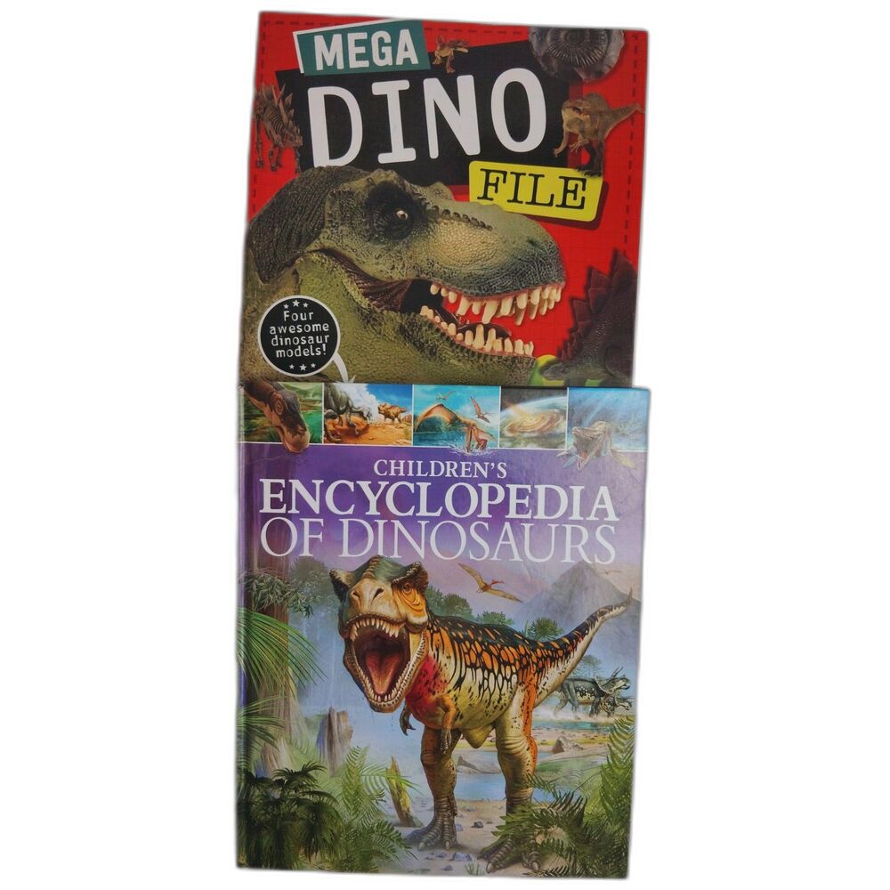 Childrens Encyclopedia of Dinosaurs Hardcover  w/ Mega Dino File Lot